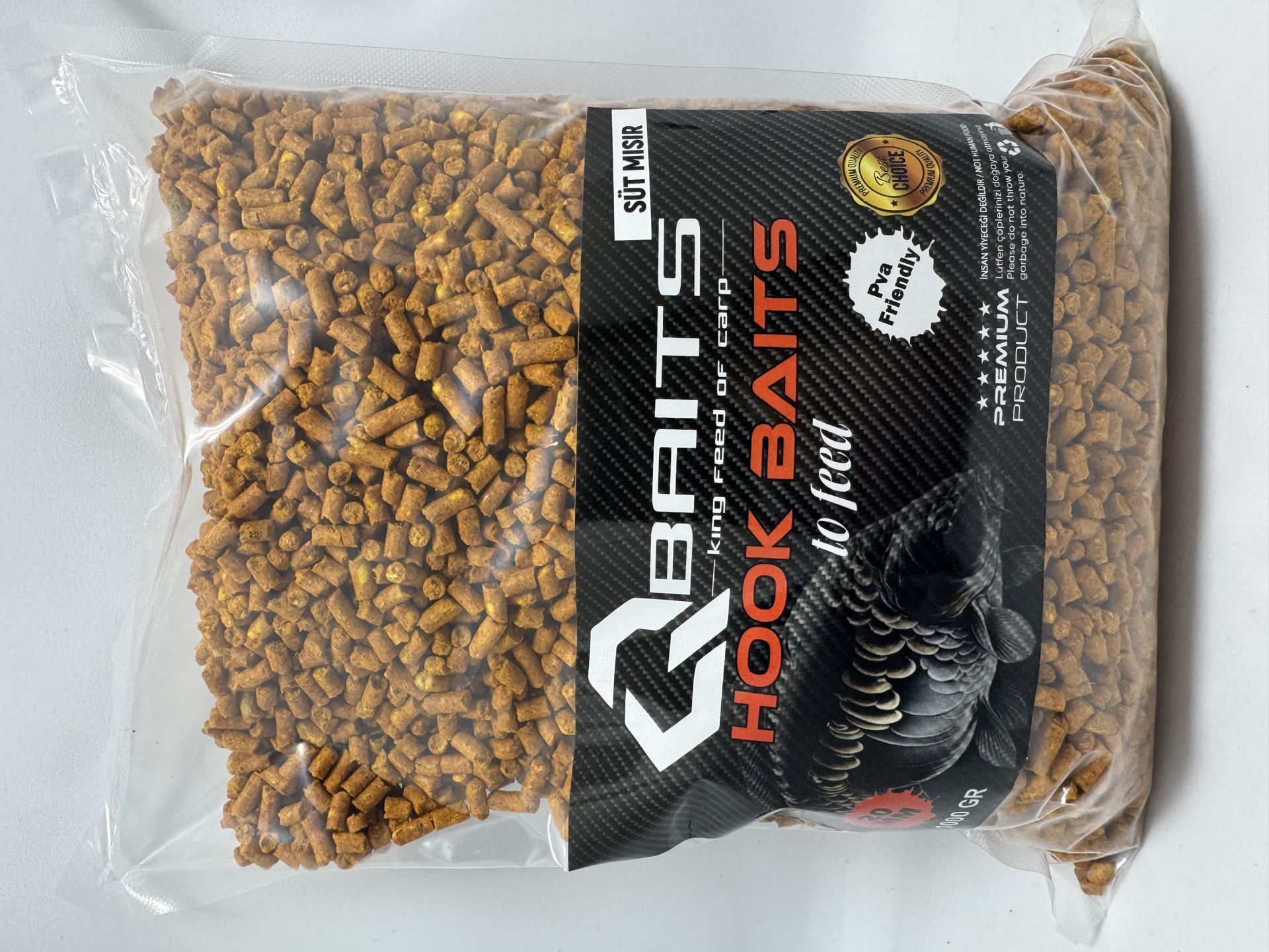 Q Baits 1000 g pellet Süt mısır
